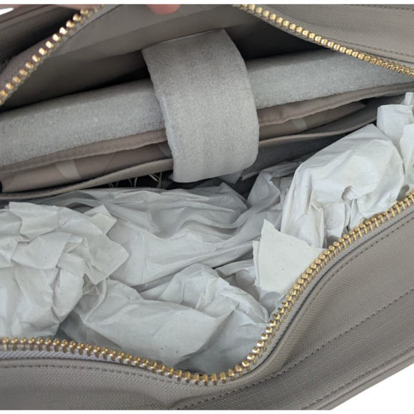 Dagne Dover Signature Classic Coated Canvas Tote New Bleecker Blush $265 Taupe - Picture 11 of 12